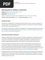 Hearing Loss in Children - Treatment - UpToDate