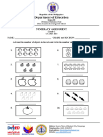 Numeracy Assessment Grade One