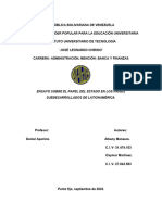 Ensayo Del Papel Del Estado en Países Subdesarrollados