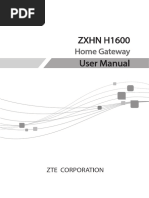 ZTE H1600 Home Gateway User Manual