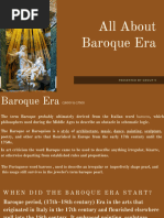 All About Baroque Era