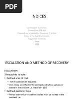 Escalation and Price Indices ESB 450