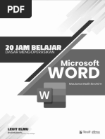 20 Jam Belajar Dasar Mengoperasikan Microsoft Word - Maulana Malik Ibrohim