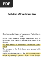 Evolution of Investment Law