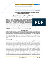 Dyadic Coping and Attachment Dimensions in Young Adult Romantic Relationships