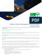 Ballast Water Management Record Book Requirements