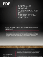 Presentation 3 - Local and Global Communication in Multicultural Setting