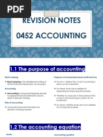 IGCSE Accounting - Revision Notes