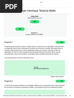 Sergio Henrique Teixeira Mello: Nota Final