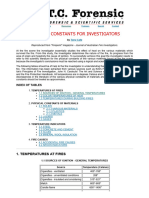 T.C. Forensic - Article 10 - Physical Constants For Investigators