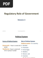 Regulatory Role of Government: Module-3