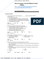 Test Bank For Macroeconomics Fourth Edition Fourth Edition