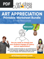 ArtClassCurator ArtAppreciationPrintableWorksheetBundle FREE