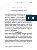 Pyrolysis of Plastic Waste To Environmen