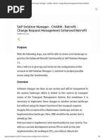 SAP Solution Manager - CHARM - Retrofit - Change Request Management Enhanced Retrofit