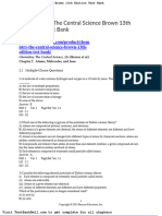 Chemistry The Central Science Brown 13th Edition Test Bank