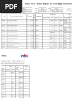 Humss 11 Narra School Form 1 (SF 1)