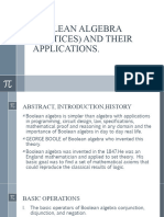 Boolean Algebra (Lattices) and Their Applications