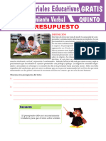 El Presupuesto para Quinto Grado de Secundaria