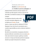 Caracteristicas de PROGRAMA EDUCATIVO