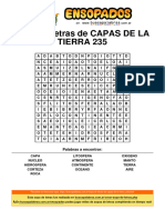 Sopa de Letras de Capas de La Tierra - 235