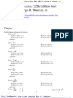 Thomas Calculus 12th Edition Test Bank George B Thomas JR