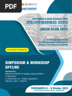 Final Announcement Pertemuan Ilmiah Regional (PIR) XXXIII in Conjunction With JOGJA-CLAN 2023