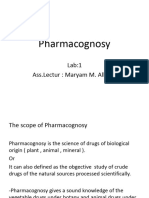 Pharmacognosy 1