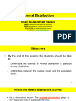 Stats Lecture 06. Normal Distribution Data