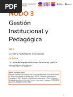 La Tarea Del Equipo Directivo A La Hora de "Resistir, Interrumpir e Inaugurar"