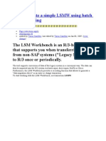 Steps To Create A Simple LSMW Using Batch Input Recording