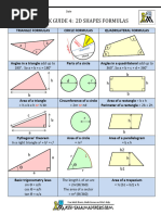 Geometry Cheat Sheet 4 2d Shapes Formulas