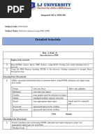 PHP Daywise Schedule