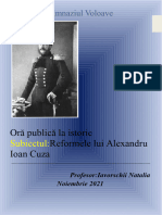 Proiect Didactic Alexandru Ioan Cuza