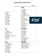 Tabla de Equivalencias para La Asignatura de Fisica