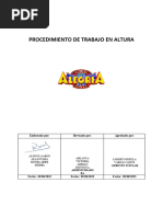 Procedimiento de Trabajo en Altura Circo La Alegria