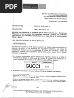 Denunciante: Denunciada Guccio Gucci S.Pa Jimex Import Sag