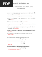 Lista Parcial Da Disciplina de Algebra Linear e Geometria Análitica