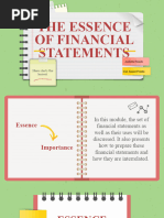 Module 4 - The Essence of Financial Statements