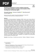 Ruminant Contribution To Enteric Methane Emissions