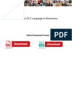 Application of C Language in Electronics