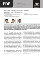 Flexural Properties of Composite Gypsum Partition Panel