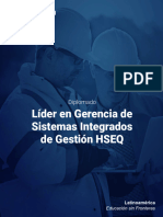 Diplomado Líder en Gerencia de Sistemas Integrados de Gestión HSEQ