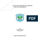 Makalah Sistem Dan Struktur Politik Dan Ekonomi Pada Masa Reformasi