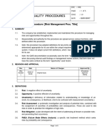 Risk and Opportunity Procedure