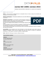 Formation La Norme ISO 14001 Version 2015