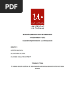 El Salario Docente: Políticas de Financiamiento Educativo y Desvalorización de La Tarea Docente.