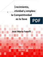 Jose Maria Fanelli - Crecimiento, Productividad y Empleo La Competitividad