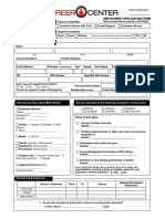 Sample Application For Employment