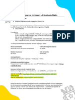 Roteiro para o Processo - Estudo Do Meio